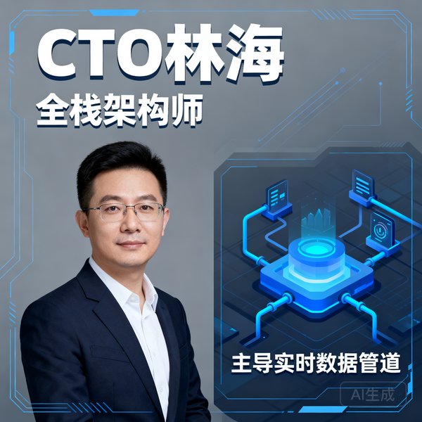 CTO林海，全栈架构师，主导实时数据管道